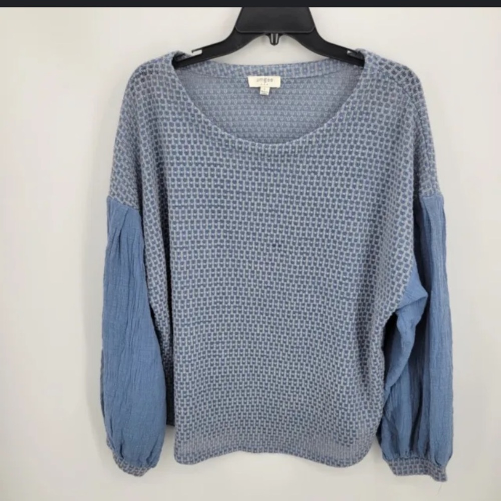 UMGEE blue waffle knit sweater
